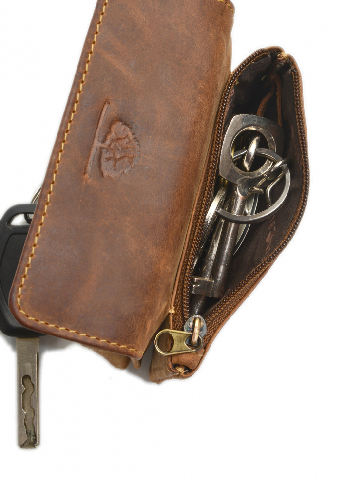Vintage RV-Schlüsselbörse RFID Leder